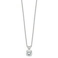 thumbnail image 2 of 14K White Gold Necklace with Pendants Chain WG 1 carat total weight Round Certified VS/SI GH Lab Grown Diamond Solitaire 18in 18 inch, 2 of 3