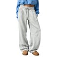 thumbnail image 2 of Barrel Sweatpants Women Y2K Baggy Wide Leg Sweatpants with Pockets high waisted pants for women Soft Womens Fall Fashion, 2 of 7
