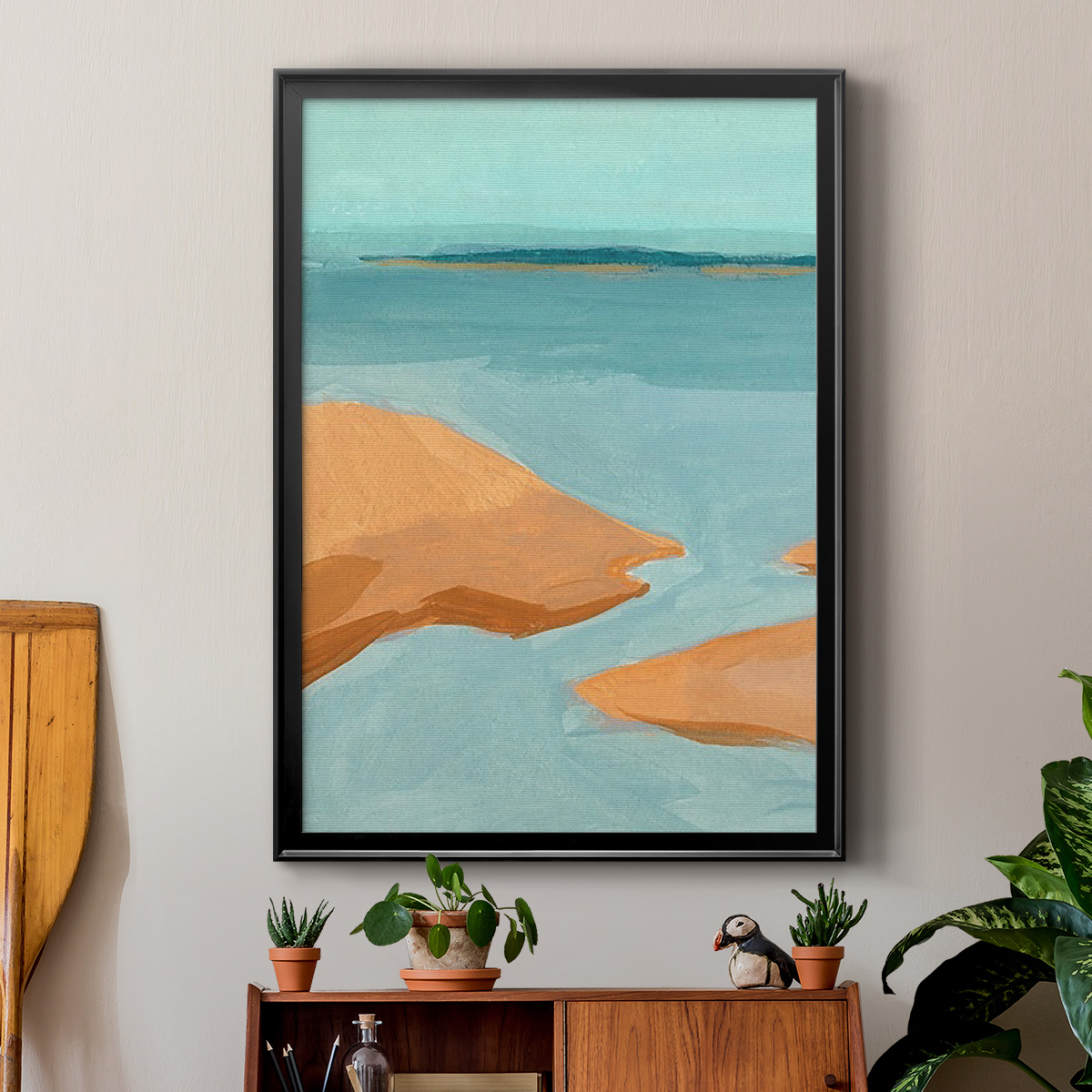 Out on the Sandbar IV Premium Framed Print, in Gold, Black, or Silver - Ready to Hang