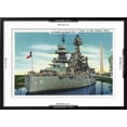 thumbnail image 5 of Art.com Houston, Texas - View of the Grand Old Battleship Texas at Rest in Harbor, c.1948 Art Print by Lantern Press, Black Frame Wall Art, 29" x 21", 5 of 5