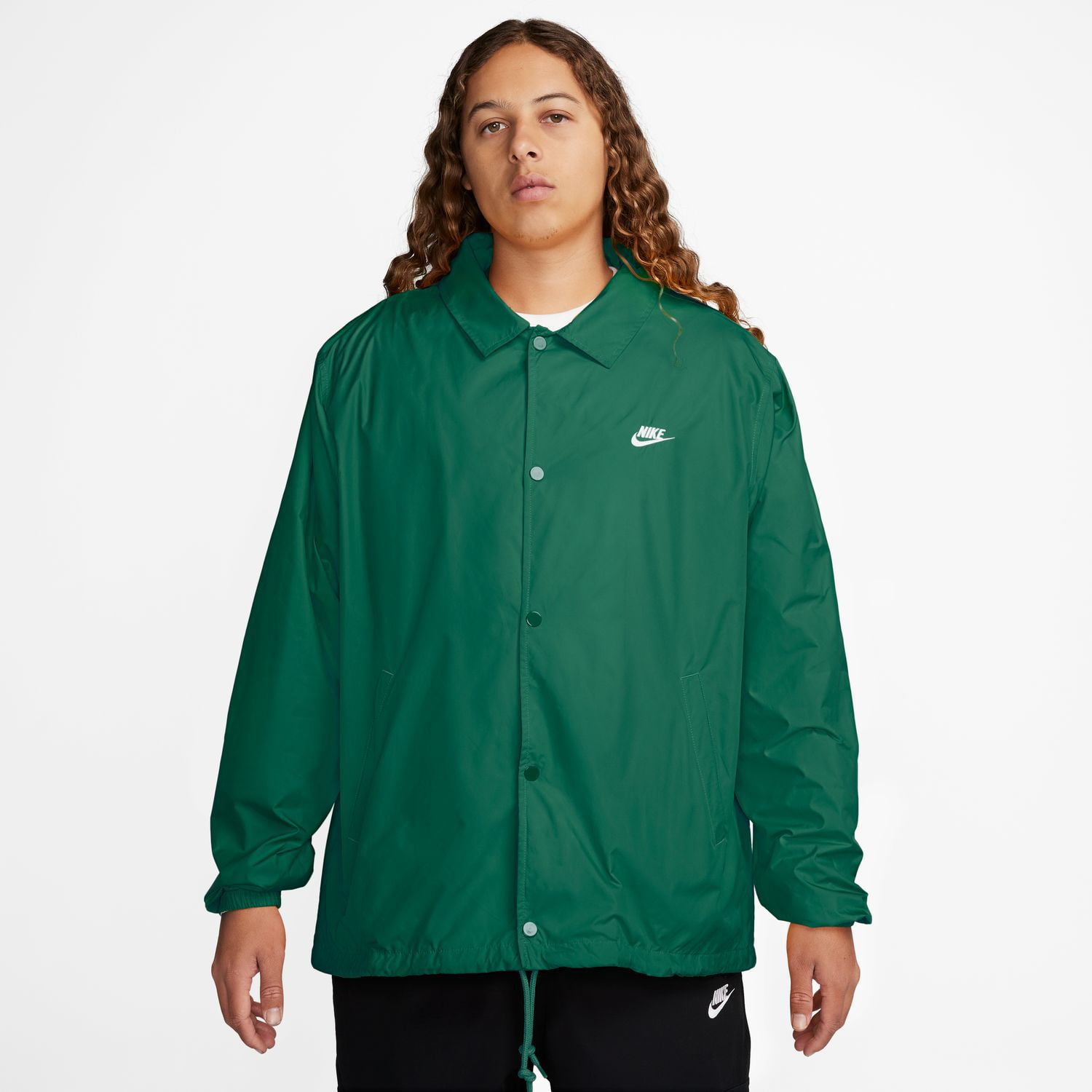 Men's Nike Club Coach's Jacket Color: Malachite Green Size: M
