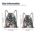 thumbnail image 4 of Bingfone Vintage Floral Drawstrings Backpacks Bags For Men Women Gym Drawstrings Bag, 4 of 9