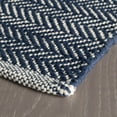 thumbnail image 3 of Dash & Albert Herringbone Handwoven Cotton Rug, 2' x 3', Indigo, 3 of 6