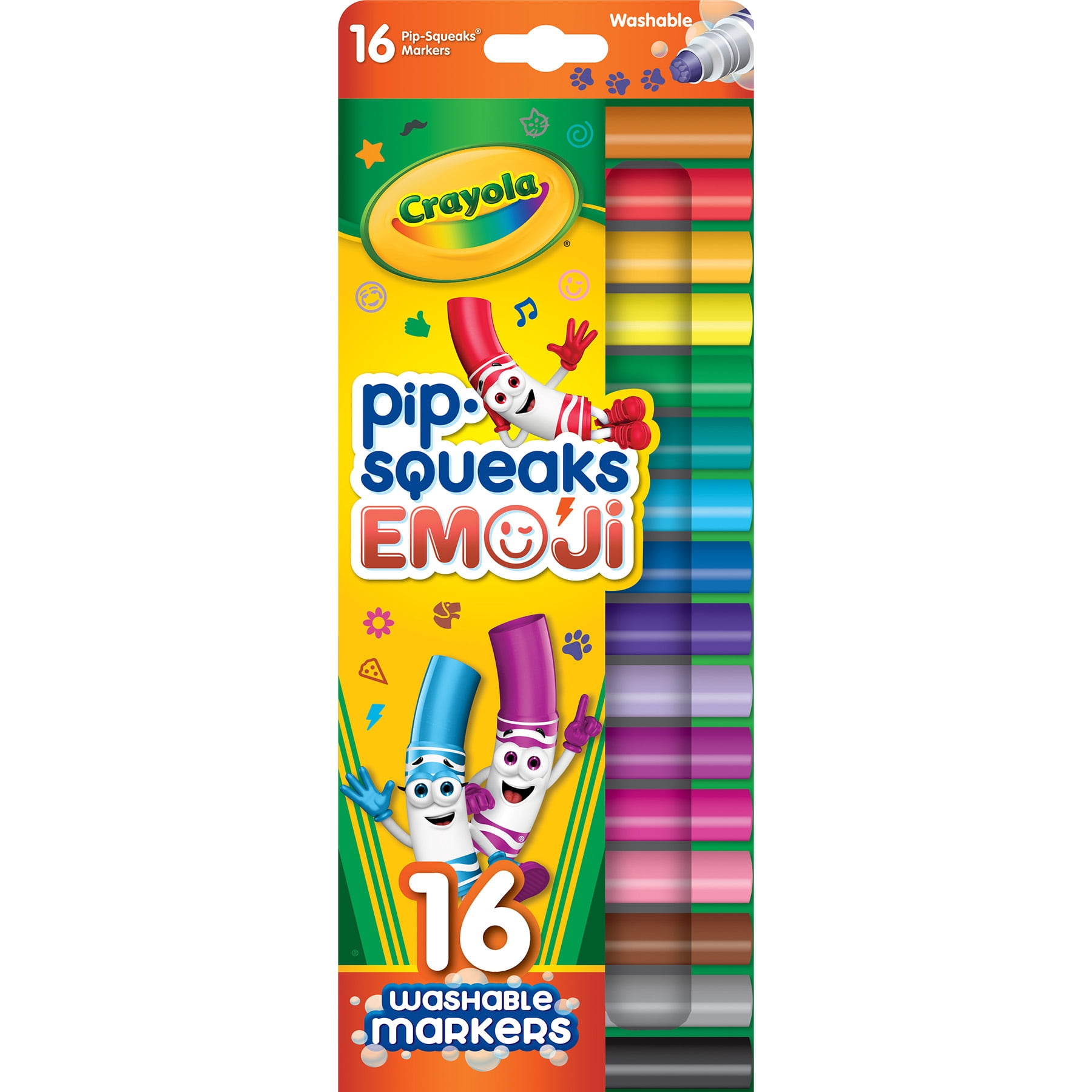 Crayola Pip Squeaks Stamper Markers, 16 Per Pack, 3 Packs