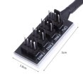 thumbnail image 5 of Naierhg PWM Fan Splitter 1 to 4/5 4Pin Nylon Mesh CPU Fan Adapter Power Extension Cable for Desktop, 5 of 8