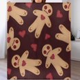 thumbnail image 1 of Manta para sofá de 50 x 60 pulgadas, diseño de muñecos vudú de Halloween, suave y acogedora manta de franela polar personalizada, mantas y mantas ligeras y cálidas y difusas con forma de corazón roto, 1 of 7