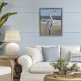 thumbnail image 2 of Stupell Industries Flag Coastal Blue Heron Gray Framed Floater Canvas Wall Art design by Matthew Piotrowicz, 21 x 17, 2 of 9
