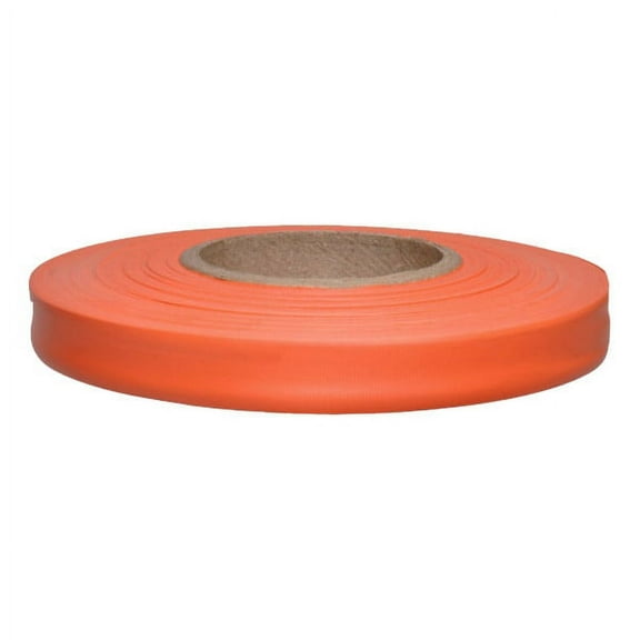 [NO ADHESIVE] Presco Nursery Roll Flagging Tape: 1/2 in. x 50 yds. (Neon Orange)