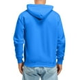 thumbnail image 5 of ZHOUCHANKIDS Men's Casual Pullover Hoodie with Drawstring for Fall and Winter Casual Solid Color Long Sleeve Relaxed Fit Hiking Hoodie Sweater Top Blue, 5 of 5