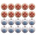 thumbnail image 4 of 60pcs Christmas Themed Snowflake Pattern Wooden Beads Diy Crafts Making Beads, 4 of 8