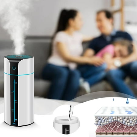 

Nhthy 1000ML USB Humidifier Quiet Operation for Bedroom Space-Saving Baby Humidifier Auto Shut Off with LED Night Light Cool Mist Humidifier Easy Clean & Refill Ideal for Nightstand. White