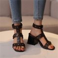 thumbnail image 3 of Vedolay Dressy Sandals Sandals Women Fashion Comfortable Back Zipper Sandals,Brown 8.5, 3 of 5