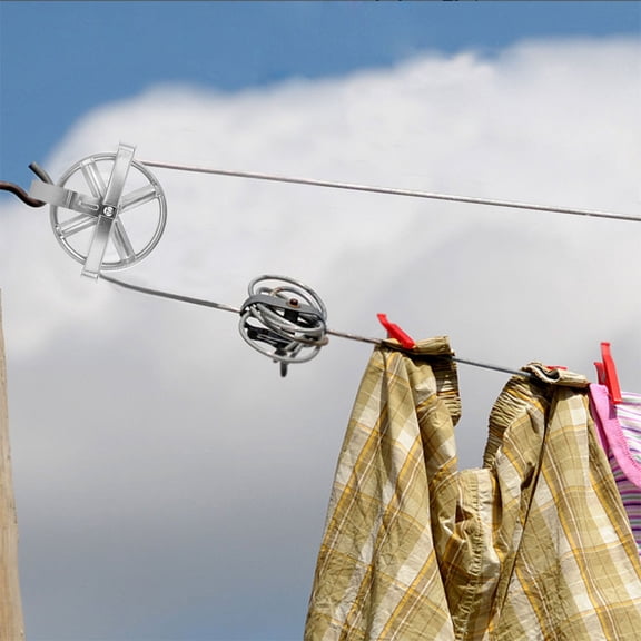 IBASETOY Weatherproof Clothesline Pulley Heavy Duty Iron for Outdoor Laundry Drying