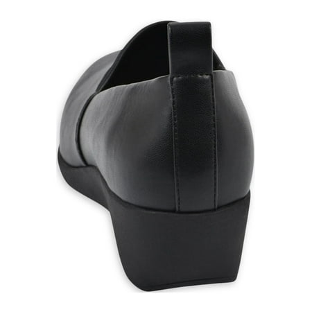 Aerosoles Women's Comfortable Women's Stretch Faux Leather Wedge Shoe, Wide Width