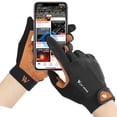 thumbnail image 4 of Tignapoo Touchscreen-Compatible Full-Finger Cycling Gloves for All Seasons - Anti-Slip, Shock-Absorbing, Breathable Design with Reflective Strips and Sweat Wipe Feature, Size M (Palm Width 9cm) -, 4 of 7