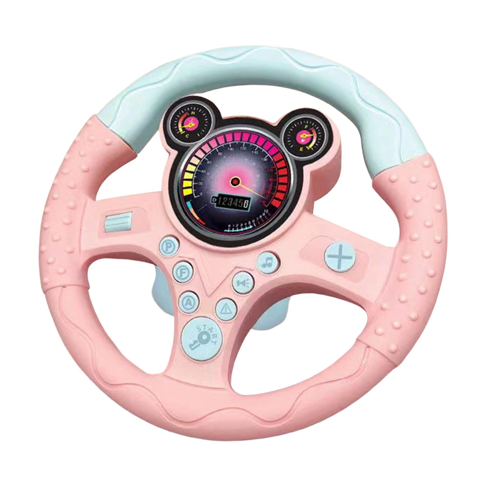  XHSP Steering Wheel Toy with Lights Music, Simulated Driving  for Toddlers Pretend Play Toy Adsorption Driving Wheel for Kids (Style 2) :  Toys & Games