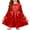 Red, variant on TEAJOPSUU Girls Velvet Dress Long Sleeves Crew Neck Party Dress Csual Shiny Pleated A-Line Dresses With Pockets 4-12Y,Gray