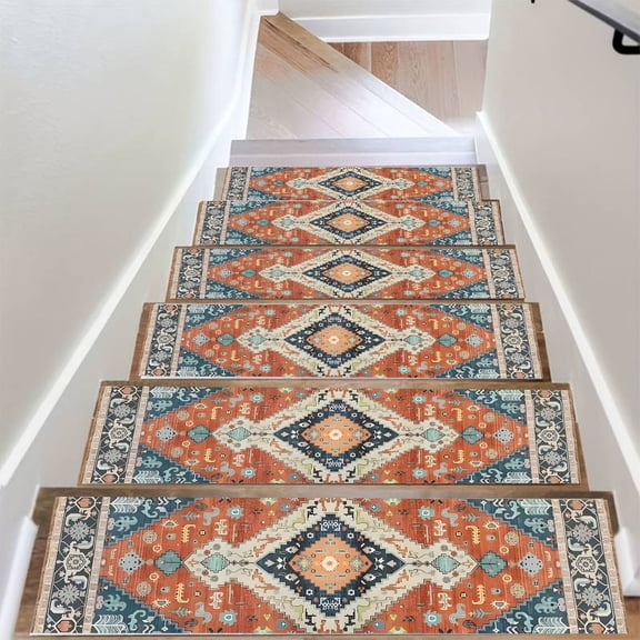 PRETXORVE 15-Piece Extra Large Non- Carpet Stair Treads, Indoor- Mat Suitable for Children, Elderly and, with Reusable Adhesive, Easy to Clean, Size Is 8X30 Inches