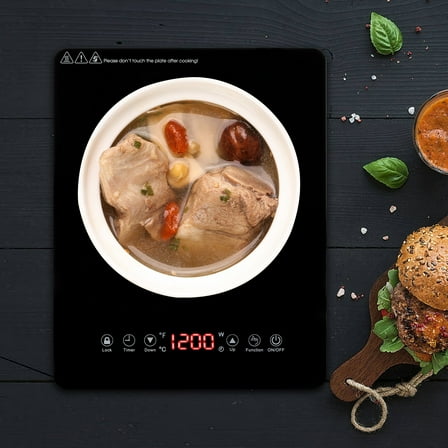 11.02*13.78 Portable Single Induction Stove Top 1800W Electric Induction Cooktop w/ Timer for Dormitories