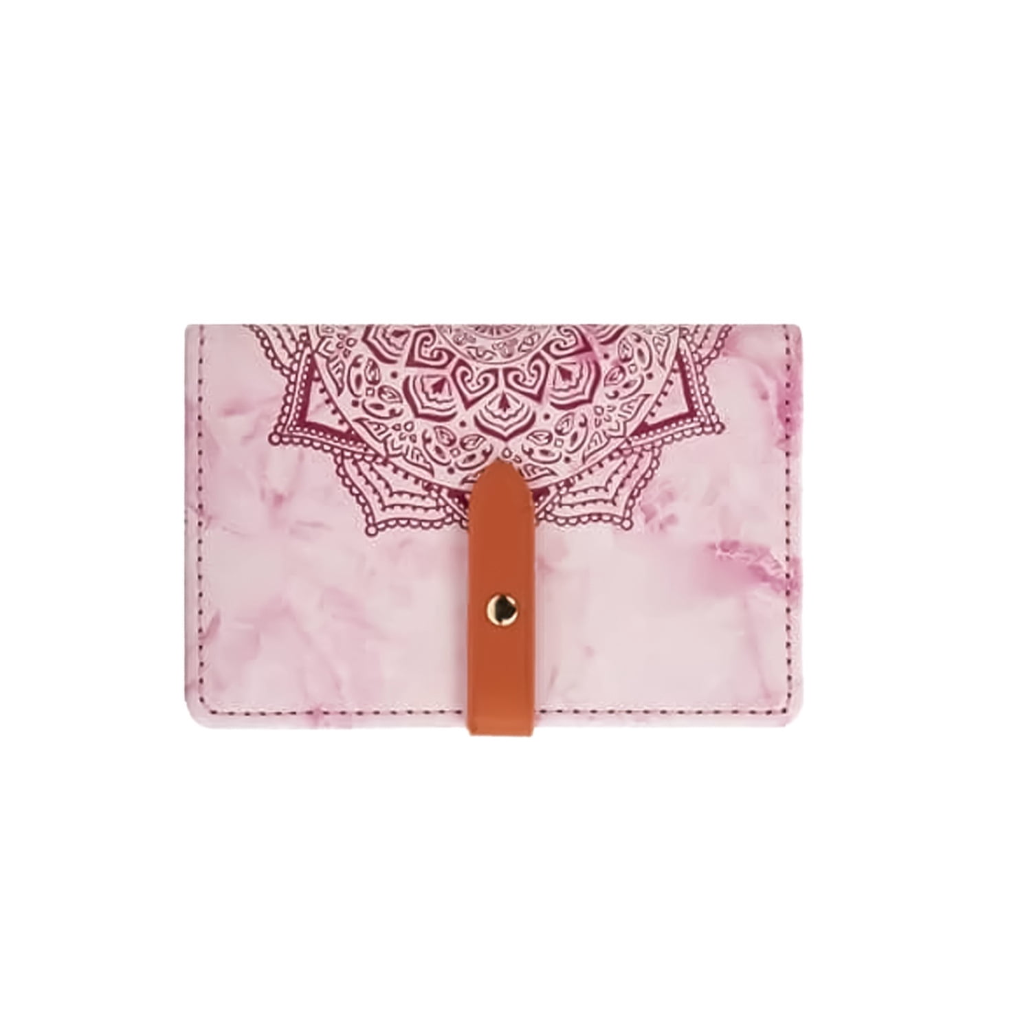 Universal Datura Flower Phone Card Holder Pocket - Hot Pink