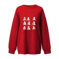 thumbnail image 3 of Rbaofujie Hoodies Mignonnes Mode Femme Imprimé Blouse Ample Manches Longues Col Rond Chandails en Molleton Sans Capuche Rouge Pull Femme, 3 of 3