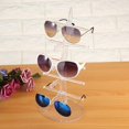 thumbnail image 3 of 5 Pairs Stand Sunglass Holder Rack Display Organizer, Sunglasses Frame Shelf Showcase, Plastic Sunglass Holder for simplicity and nobility. (Transparent), 3 of 9