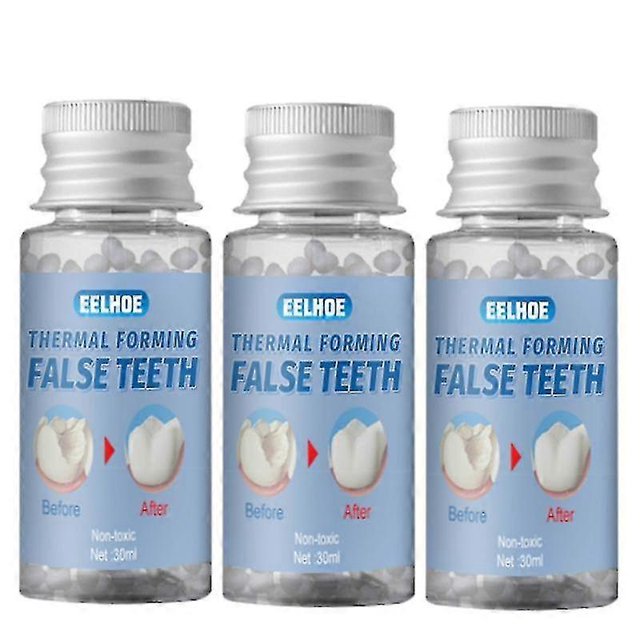 3pcs Resin 30g Temporary Tooth Repair Kit Teeth And Gaps Falseteeth Solid Glue Denture Adhesive Teeth Whitening Tooth Beauty