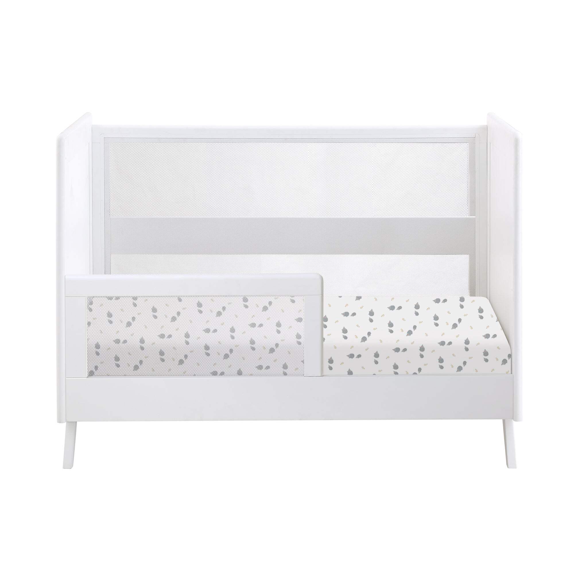 BreathableBaby Cotton Percale Fitted Sheet, For 52" x 28"/132 x 71 cm Crib Toddler Bed Mattress, Hedgehogs (2-Pack)