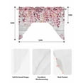 thumbnail image 6 of Pink Eucalyptus Leaves Kitchen Swag Valances for Windows, Botanical Farmhouse Rustic Wood Swag Valances Curtains for Living Room, Rod Pocket Window Treatments for Bathroom, Bedroom, Cafe, 56"x36", 6 of 6