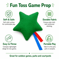 thumbnail image 5 of Star-Shaped Canvas Bean Bag Toss Prop With Rope Tails, Quartz Sand Filled Target Toss Game for Outdoor Games, Green, 5 of 6