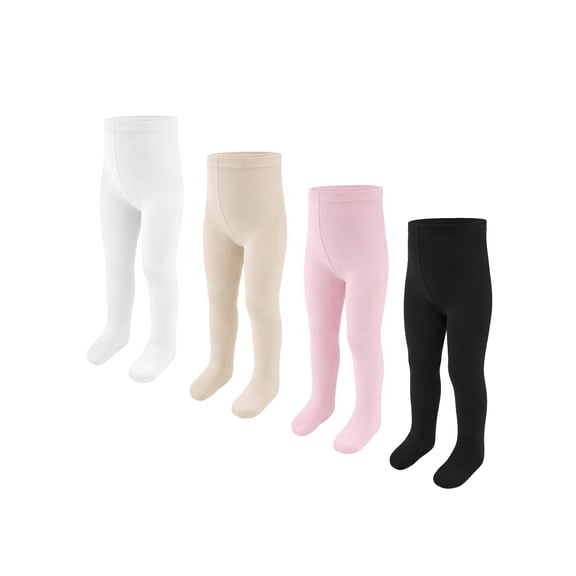 Wonder Nation Infant and Toddler Microfiber Tights, 4-Pair Pack, Sizes 0M-5T
