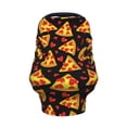 thumbnail image 2 of Haiem Cartoon Pizza Baby Nursing Cover & Nursing Poncho - Multi Use Cover for Baby Car Seat Canopy, Stroller Cover, 360°Full Privacy Breastfeeding Coverage, 2 of 9