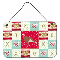 Caroline's Treasures CK5411DS812 Jersey Buff Turkey Hen Love Wall or Door Hanging Prints, 8x12, multicolor