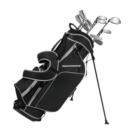 Men's Golf Club Set 12 PCS Right Handed - Driver, Woods, Irons, Putter & Bag - Beginner Friendly - 460CC Driver - Lightweight Graphite & Steel Shafts - Black