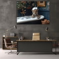 thumbnail image 5 of Mudket Framed Leopard with Towel in White Bathtub Canvas Wall Art, Cute Leopard Print Bathroom Decor, Funny Animal Wall Art Ready to Hang - 12"L x 8"W, 5 of 10
