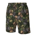 thumbnail image 4 of Balery Camouflage Skulls Traje de Baño Estilo Hawaiano para Hombre, Shorts de Secado Rápido con Bolsillos-Medium, 4 of 6