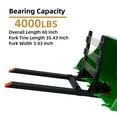 thumbnail image 4 of Pinypikaka 60" Pallet Forks, 4000 lbs Clamp on Pallet Forks with Adjustable Stabilizer Bar, Tractor Quick Connect Pallet Fork for Bucket Tractor Loader Skid Steer, 4 of 4