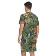 thumbnail image 2 of joogoo Men's Pajama Set Leopards in Tropical V-Neck Pj Shorts Set 2 Piece Loungewear Sleepwear M, 2 of 7