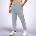 thumbnail image 2 of Men's Baggy Pants Wide Leg Drawstring Waist Loose Sweatpants with Pockets, 2 of 8