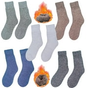 GLAMOURGARDEN 5 Pairs Merino Wool Socks for Men, Thick Winter Wool Hiking Socks, Warm Breathable Crew Mens SocksFit USA Size 7-13)
