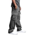 thumbnail image 5 of Men Breathable Athletic Cargo Jogger Pants Drawstring Elastic Waist Loose Fit Sweatpants Multi Cargo Pockets Casual Outdoor Walking Trousers XL, 5 of 8