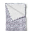thumbnail image 2 of Moroccan Soft Flannel Fleece Throw Blanket, Abstract Eastern Motif in Pastel Blue and Purple Tones Floral Repetition, Cozy Plush for Indoor and Outdoor Use, 50" x 70", Multicolor, by Ambesonne, 2 of 5