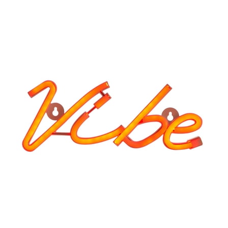 Urban Shop Neon Vibe LED Wall Light with USB Cord and Power Adapter Included, Red