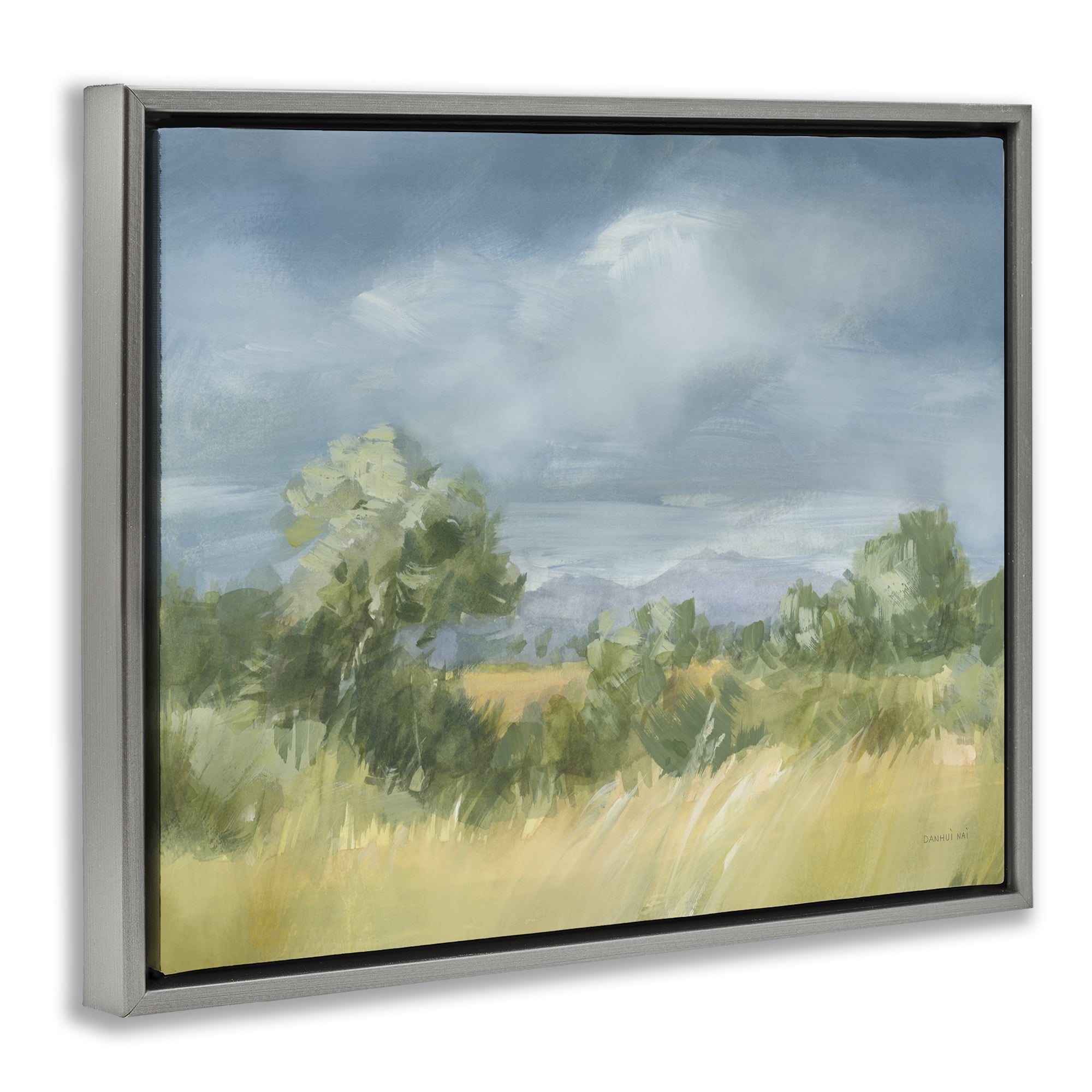 Stupell Industries Whispering Winds Countryside Gray Framed Floater Canvas Wall Art, design by Danhui Nai