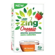 Born Sweet Zing Organic Stevia Zero Calorie Sweetener Packets - 80 Packet Count