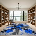 thumbnail image 2 of ODIKA 5'x7' Machine Washable Non-Slip Area Rug, Abstract Blue High Traffic Rug, Blue, 956049, 2 of 7