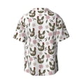 thumbnail image 4 of Goofa Flowe Rooster Printed Men's Casual Short-sleeved Shirt,Lightweight Breathable Button-down,Summer Casual men's top,Versatile Fashion shirt-Large, 4 of 7
