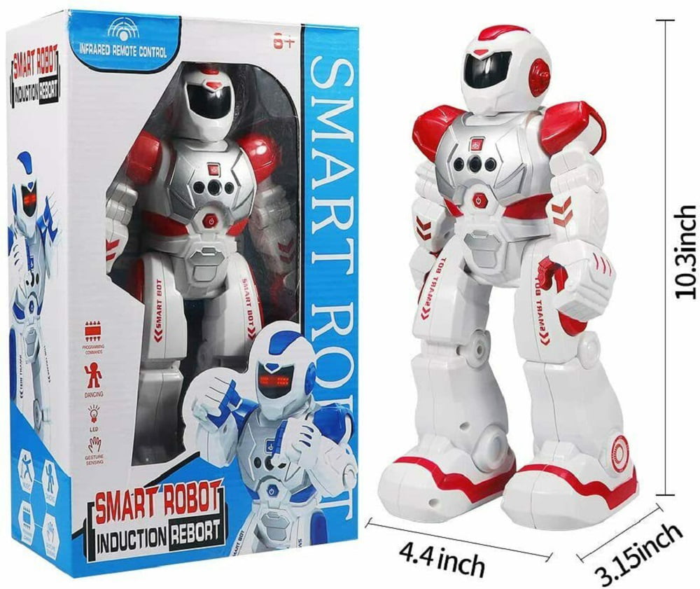 RC Red Robot Toy Talking Dancing Robots for Kids Remote Control Robotic Toys 