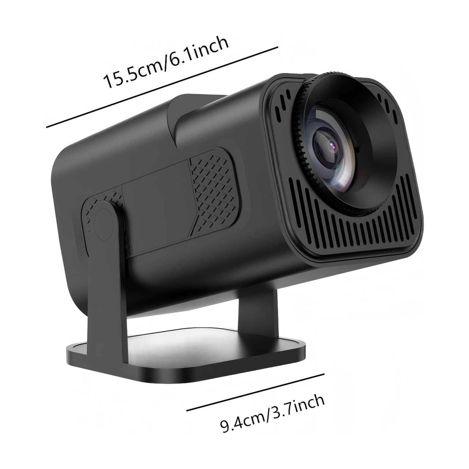 Mini Projector Hd With Built In Screen 180 Degree Rotatable Portable Projector for Home Outdoor Movie Night Smartphone Laptop