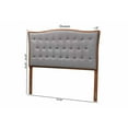 thumbnail image 5 of Baxton Studio Nikita Gray Fabric and Walnut Brown Wood King Size Headboard, 5 of 11